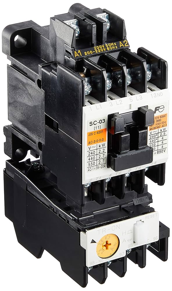 Amazon | 富士電機 標準形電磁開閉器 ケースカバー無 SW-03-200V